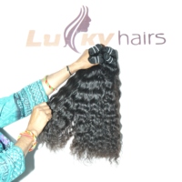 Extensions de Cheveux Humains 100% Naturels de Qualité Supérieure, Bouclés, Couleur Noire, Cheveux Vierges Remy, Prix de Gros, Produit Vietnamien