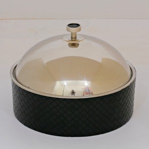 Cazuela de acero inoxidable de alta calidad con acabado de plata negra Estuche caliente de hierro personalizado para servir platos Alimentos seguros para uso doméstico - Product Image 2