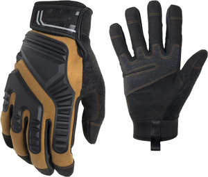 <b>Anti</b> <b>Cut</b> Resistant Impact Leather Mechanics <b>Gloves</b> Use Cowhide Leather Premium Quality Construction Leather Mechanics <b>Gloves</b> - Product Image 1