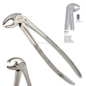 Pinzas de Extracción Dental Fig.22 para Molares Inferiores, Instrumento Quirúrgico Manual de Acero Inoxidable, Agarre Ergonómico, Patrón en Inglés - Product Image 2