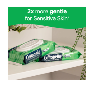 Toallitas húmedas desechables Cottonelle GentlePlus para pieles sensibles con aloe y vitamina E disponibles a granel a bajo precio - Product Image 6