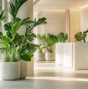 Maceta grande de fibra de vidrio FRP de alta calidad, diseño clásico para el hogar, jardín al aire libre, vivero, producto Artificial - Product Image 1