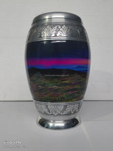 Le paradis sur terre Urnes funéraires florales pour cendres humaines Adulte pour funérailles avec urne funéraire commémorative imprimée de fleurs - Product Image 2