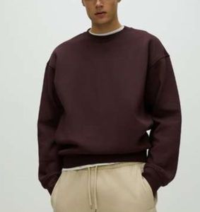 Sweat-shirt pour homme au toucher doux, col rond, design classique, couleur unie, port quotidien, poignets côtelés, matériau durable, fournisseur B2B en gros - Product Image 3