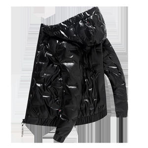 Veste d'extérieur d'hiver pour homme Bomber légère en nylon à fermeture éclair Streetwear matelassé noir avec cordon de serrage Fabricant direct - Product Image 5