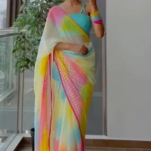 FULPARI feito New New Trending Boas Roupas Sequência Saree com Blusa para As Mulheres do Fornecedor Indiano a Preço A Granel