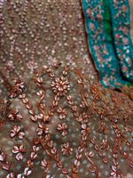 Nouvelle arrivée, robe Salwar Kameez pour femmes en acrylique, brodée de Gota, tenue de fête indienne et pakistanaise, bordures en dentelle dorée, dessinée à la main