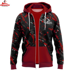 Sublimation Printed Hoodies Cool Custom Man Hoodies Plain Zipper Hoodies - Product Image 1
