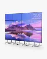 Mur vidéo LCD à cadre ultra-fin de 0,88 mm, écran de raccordement 4K UHD haute luminosité, 46, 49, 55, 65 pouces pour affichage en centre commercial et atrium