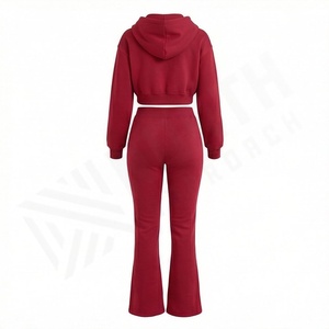 Conjuntos Deportivos de Mujer con Logotipo Personalizado, Camiseta Corta de Lona, Mangas Largas, 100% Algodón, Ropa Deportiva para Correr, Entrenar, Gimnasio - Product Image 2