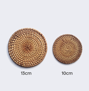 Handwoven Rattan Table <b>Placemat</b> Natural Wicker Coaster Hot Pad for Dining Table Decoration Made in Vietnam - Product Image 3