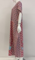 Nuevo kaftan Summer Dress Premium con diseño de motivo de cuello en V de moda Cierre de cintura elástica para interiores