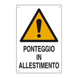 Cartel de Advertencia: Andamio en Montaje 60x40 cm - Product Image 1