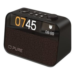 <b>Desk</b> <b>Clock</b> Radiosveglia MOMENT Coffee Black 30101 - Product Image 1