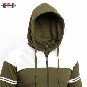 Chándal Deportivo con Cremallera para Hombre, Color Sólido, para Correr al Aire Libre en Invierno, con Logotipo Impreso Personalizado, Venta al Por Mayor - Product Image 3