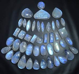 AAA + pierre de lune naturelle de qualité supérieure pierre précieuse en vrac mélange forme taille Cabochon pierre de lune pierre précieuse en vrac pour la fabrication de bijoux - Product Image 3