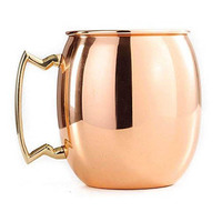 Mug en Cuivre Pur à 100% Écologique Fait Main Design Élégant Vaisselle Métallique de Haute Qualité avec Paille pour la Maison, le Bureau et l'École