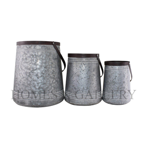 Lot de 4 pots de fleurs en métal fantaisie en laiton de design moderne décoration de jardin fantaisie de grande taille pour la décoration extérieure - Product Image 2