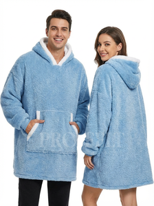 Fabricant de vêtements sur mesure, sweat à capuche en sherpa avec bordure blanche, polaire confortable, hiver chaud, épaules tombantes, sweat à capuche surdimensionné unisexe - Product Image 4