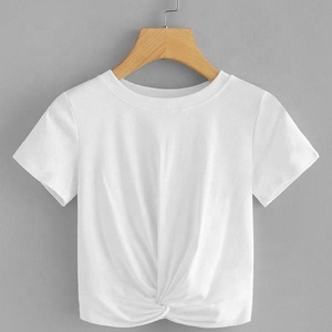 T-shirt décontracté pour femme blanc, haut élégant et au design tendance de corée, 2020 - Product Image 2