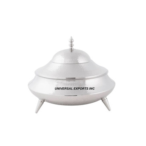 Chauffe-plats en métal fini noir Casserole de créateur faite à la main de qualité supérieure Nouvelle marmite en métal faite à la main de belle qualité - Product Image 2