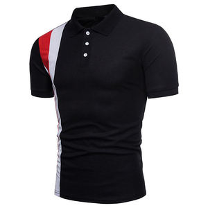 Polos classiques pour hommes 100% coton couleur unie confortable vêtements d'été à manches courtes fabricant de polo d'affaires - Product Image 2