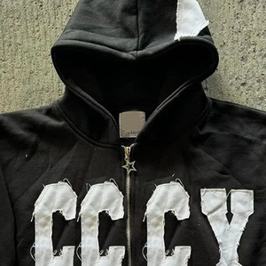 Sudadera con Capucha para Hombre, Hecha en Pakistán, con Bordado Desgastado, Impresión Digital, Cierre de Cremallera, Forro Polar, 100% Algodón, Casual, Ecológica - Product Image 5