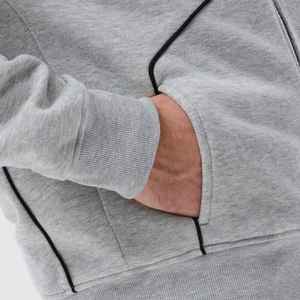 Top Trendy Custom Logo Men Puff Printing 380gsm Digital Printing Winter Embroidery Oversized Zip Hoodie - Product Image 6