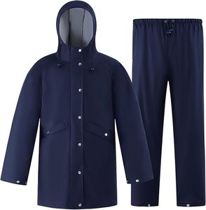 Combinaison de pluie imperméable, veste de pluie pour hommes et femmes, équipement de pluie résistant, veste de pluie longue et pantalon - Product Image 1