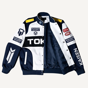Racing Motorsport <b>Bomber</b> <b>Jacket</b> Embroidered Patch Streetwear Baseball Windproof Team Uniform Custom Logo % Cotton Quick Dry - Product Image 4