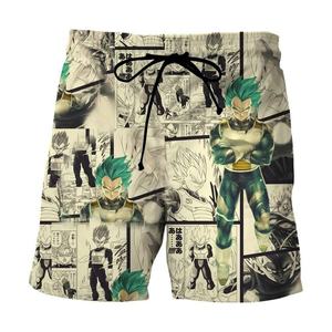 Pantalones de playa informales con estampado 3D de dibujos animados para hombre, pantalones cortos de malla de poliéster transpirable, ropa personalizada, antiarrugas, teñido liso - Product Image 3