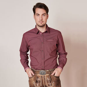 เสื้อเชิ้ตบาวาเรียสำหรับผู้ชายเสื้อเชิ้ตผ้าฝ้ายลายตาราง2024เทศกาลบาวาเรีย - Product Image 1