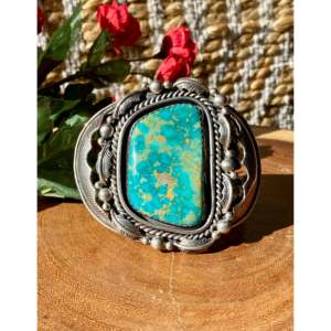 กำไลข้อมือวินเทจ E. Atencio Royston สีเทอร์ควอยซ์และเงินสเตอร์ลิง เครื่องประดับแฟชั่น - Product Image 1