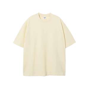 Personalizado de los hombres de peso pesado 100% algodón Box Cut camiseta 250-300 Gsm antiarrugas de gran tamaño Drop Shoulder Boxy Fit Crop camiseta - Product Image 3