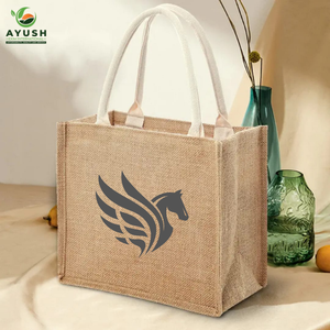Branded shopping bags made of Jute & cotton with customizable logo & size eco friendly <b>shop</b> bags - Product Image 4