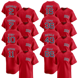 Camisetas de Béisbol Alternativas Boston 2025 para Hombre, Uniformes Personalizados con Logos Bordados y Cosidos, Color Rojo - Product Image 1