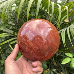 Bol sculpté en cristal d'aventurine rouge naturelle, mascotte artisanale, pierre précieuse énergétique, guérison des chakras, décoration d'autel, méditation, Feng Shui - Product Image 2