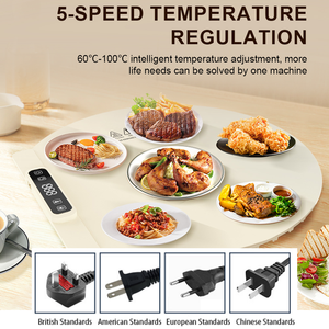 Custom 56.5*60*1.4CM H3 Warming Trays for Buffets Party Silicone <b>Heating</b> Mat for Food with 6 Temperature Settings Rollable - Product Image 1