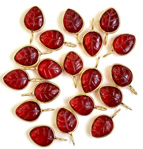 925ใบโกเมนสีแดงสำหรับแกะสลักจี้อัญมณีสีเงินสเตอร์ลิงสำหรับเครื่องประดับขนาด10x8มม. - Product Image 1