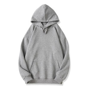 Sudadera informal para hombre Color sólido con estilo moderno Básicos/Mezcla de algodón Sudadera con capucha suelta para parejas - Product Image 4