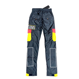 Pantalon cargo long en nylon à poches multiples, coupe ample, séchage rapide, mode décontractée, bon marché, fermeture éclair personnalisée - Product Image 3