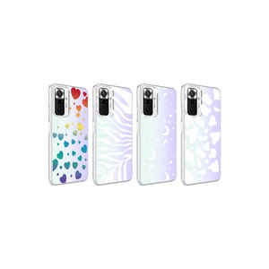 Coque pour Xiaomi Redmi Note 10 Pro, SCKS M-Blue, motif double face, coque arrière en silicone souple, protection de téléphone portable - Cœur n°3 - Product Image 3