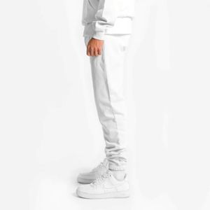 2024 ใหม่มาถึงโลโก้ที่กําหนดเองFlareซ้อนSweatpantsผ้าฝ้ายขนแกะผู้ชายStreetwear Joggerกางเกง - Product Image 4