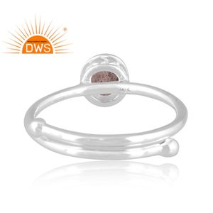 Latest Design Fine Sterling Silver Natural Labradorite Gemstone <b>Adjustable</b> <b>Ring</b> Custom Jewelry For Women Gift For Her - Product Image 4