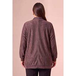Cardigan en tricot grande taille Fitilli, couleur café - Product Image 6