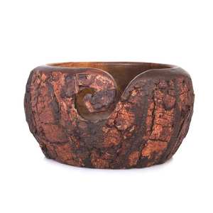 Bol de fil d'écorce de luxe nouveau Design bol de stockage d'écorce de palissandre tricot pour crochet cadeau parfait pour amateur de tricot - Product Image 3