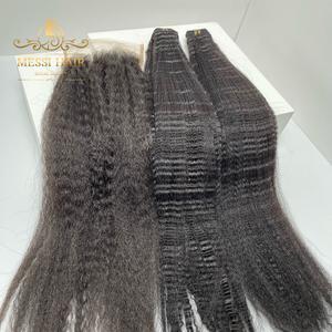 Rizado recto para mujeres negras Extensión de cabello humano vietnamita color negro natural súper doble dibujado - Product Image 1