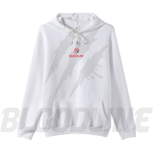 Sudadera con Capucha Roja Bloodline, Unisex, Corte Regular, Color Sólido, Logotipo Frontal, Bolsillo, Ropa Casual de Invierno, 100% Algodón, Estilo Hip Hop - Product Image 2