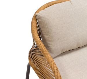 Juego de sofás hechos de armazón de aluminio con mimbre sintético tejido combinado y material de alta calidad para uso en interiores y exteriores - Product Image 6