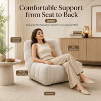 Fauteuil modulaire capitonné en tissu kaki de luxe moderne, confortable pour le salon, canapé de détente